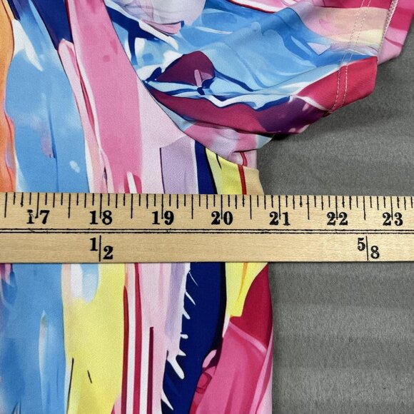 Acegolfs Polo Shirt Womens XL Multicolor Abstract Golf Stretch Short Sleeve - Picture 7 of 9